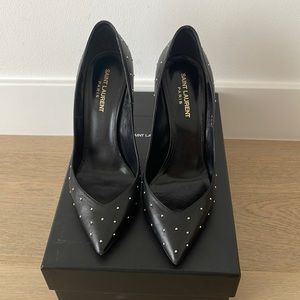 Saint Laurent Studded Black Heels- Size 39.5